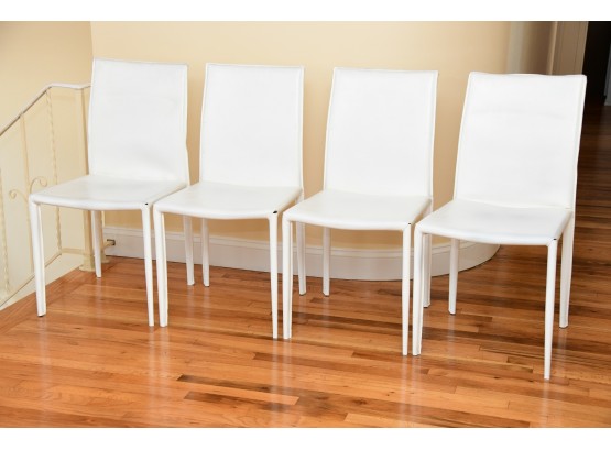 Set Of Four Safaveih Off White Kitchen Chairs