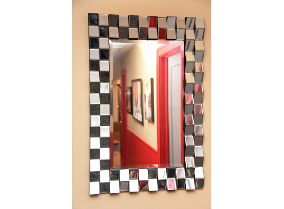Checkered Rectangular Wall Mirror