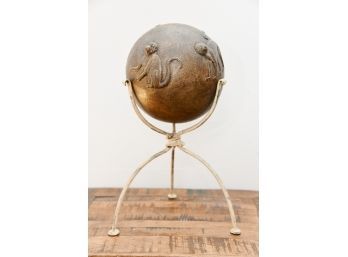 Monkey Sphere On Metal Stand