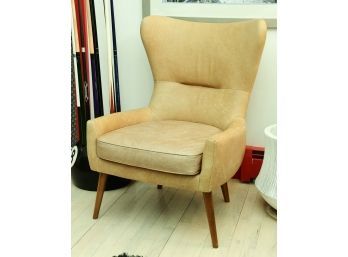 West Elm Erik Leather Wing Chair