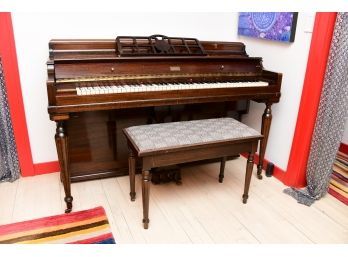 Upright Piano With Bench