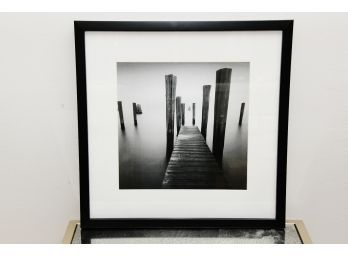 Black & White Dock Framed Photo Print
