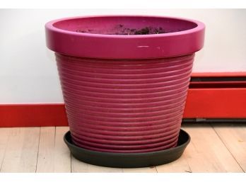 Purple Resin Flower Pot