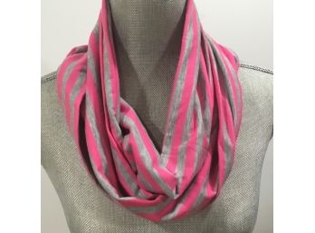 Pink & Gray Infinity Scarf