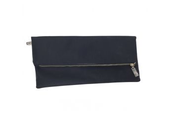 Space NK Black Fold-over Clutch Handbag