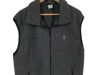 Mens Columbia Gray Fleece Vest Size XL