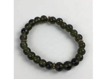 Green Bracelets With Gold-tone Accents
