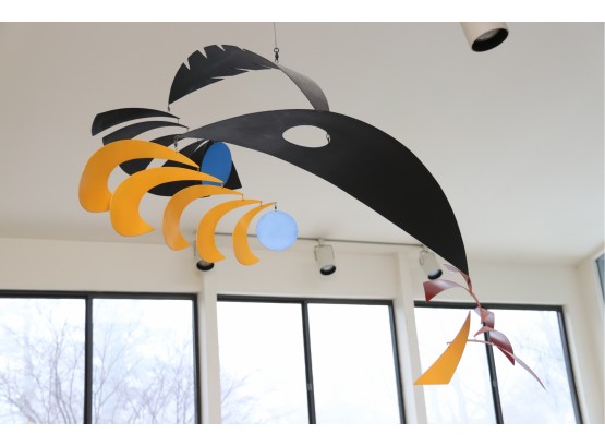 Calder Style Metal Hanging Mobile Sculpture By Eric Snowden