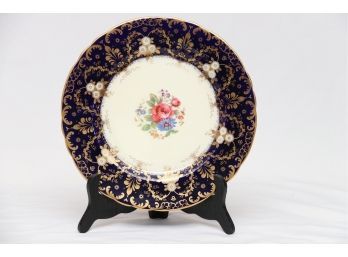 A Blue And White Floral Ansley Plate