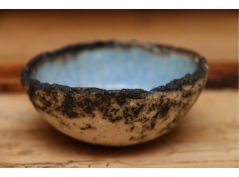 Handmade Ceramic Blue Crystal Dish