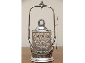Reed And Barton Pickle Jar Silver Plate