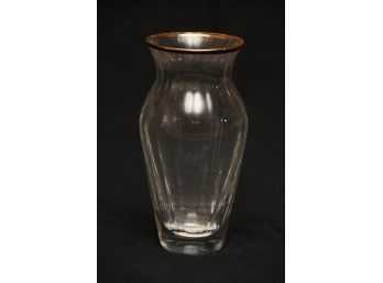 A Lenox Gold Rim Crystal Vase