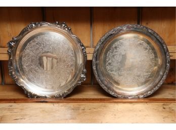 Repousse Silver Plate Serving Platters