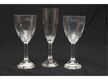3 Christofle Crystal Glasses