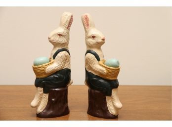 A Pair Of  Ceramic Bunny Rabbits