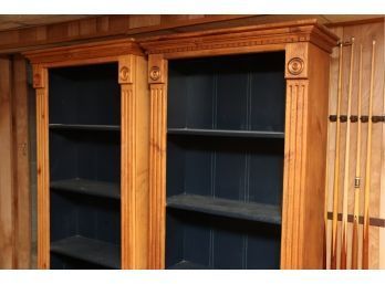 Pair Of Solid Wood Bookcases