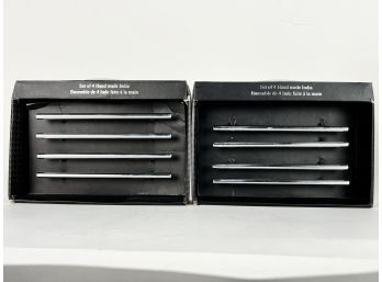 Set Of Four Chrome Rod Cabinet Handles