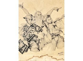 Arthur Szyk N.Y. 44 Print Moses With Fighters