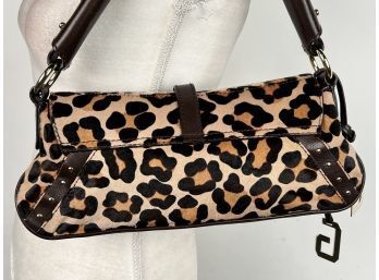 Dolce And Gabbana Cowhide Animal Print Shoulder Bag