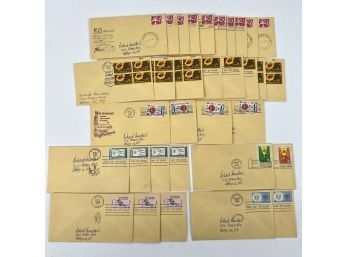 First Day Of Issue And More Cancelled Stamps On Envelopes