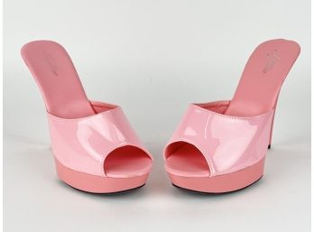 Pink Peek Toe Heels By Shuzumiao - Size 10