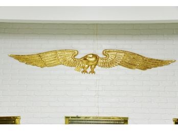 Large Wooden Gold Painted Eagle