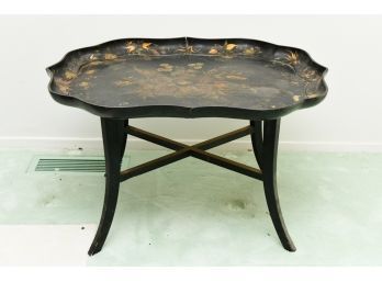 Vintage Tole Hand Painted Tray Table