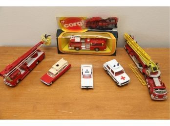 Corgi Firetrucks Plus Police Car & Ambulance