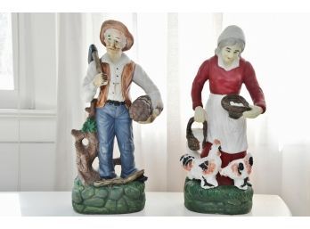 Porcelain Old Man And Woman