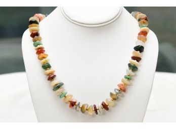 Agate Jade Gemstone Faceted Necklace