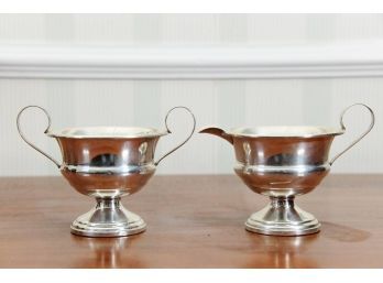 Sterling Weighted Creamer And Sugar 219g