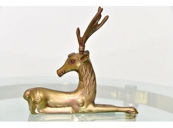 Solid Brass Deer Sculpture