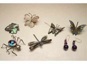 Costume Jewelry Butterfly Brooches