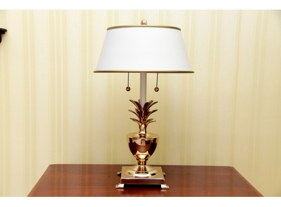 A Vintage Brass Pineapple Table Lamp