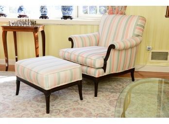 Custom Upholstered Chair And Ottoman