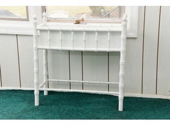 White Painted Faux Bamboo Stand