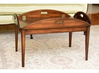 A Chippendale Mahogany Folding Butler Table