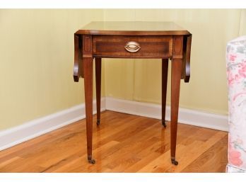 A Mahogany Drop Leaf Side Table By Lane Furniture