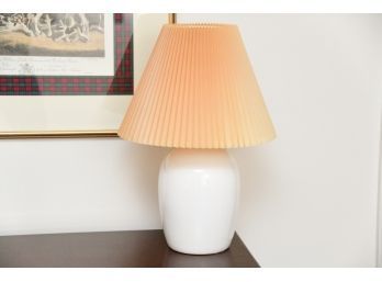 White Ceramic Table Lamp With Shade
