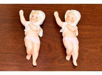A Pair Of German Bisque Baby Figurines
