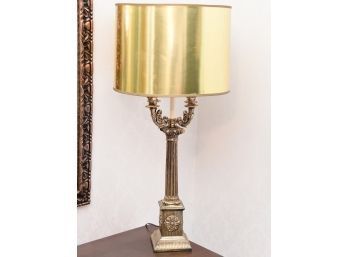 4 Light Gold Lamp With Gold Shade