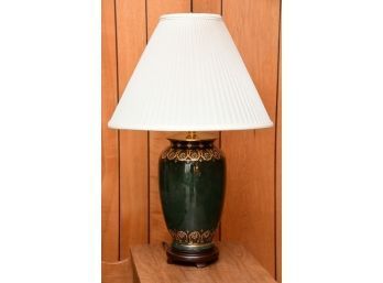 Table Urn Lamp With Gold Leaf Trim