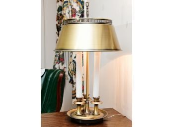 3 Light Tole Brass Desk Lamp