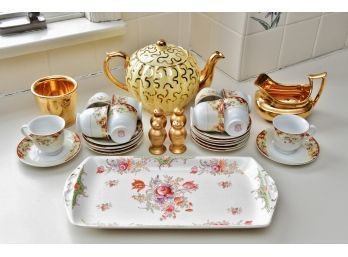 22 Karat Gold Tea Set With Japanese Cups