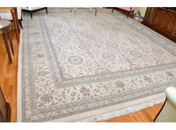 Hand Knotted Kashan Rug 15 X 11.5