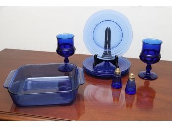 Cobalt Blue Glassware Set