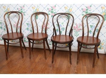 Set Of 4 Bentwood Bistro Chairs