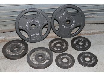 Cast Iron Weight Plates 5, 10, 25, 45 Lbs