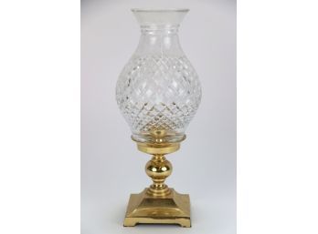 Stiffel Brass Candle Holder With Crystal Top