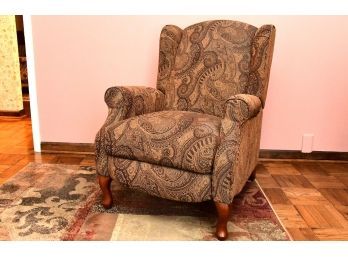 Paisley Reclining Wing Back Chair